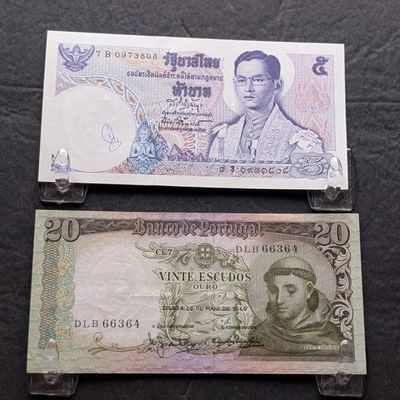 Sale Photo Thumbnail #199: 1969 Thailand 5 Baht and 1964 Portugal 20 Escudos Ouro