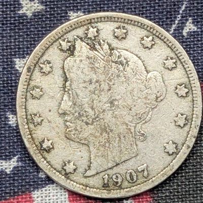 Sale Photo Thumbnail #152: 1907 Liberty Head V Nickel - 119 Years Old!