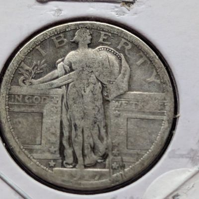 Sale Photo Thumbnail #308: 1917-P Standing Liberty Quarter, 90% Silver - Type 1