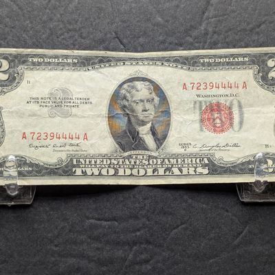 Sale Photo Thumbnail #361: 1953 B Series $2 Red Seal Note
