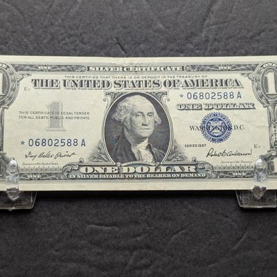 Sale Photo Thumbnail #50: 1957 US $1 Silver Certificate Star Note