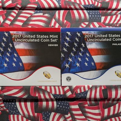 Sale Photo Thumbnail #4: 2017 P&D U.S. Uncirculated Mint Coin Set with ATB Quarters In OGP w/COA, Opened