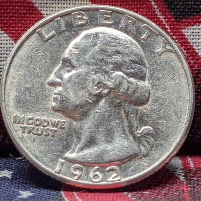 Sale Photo Thumbnail #330: 1962-D Washington Quarter, 64 Years old, 90% Silver