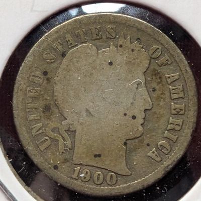 Sale Photo Thumbnail #419: 1900-S Barber Dime, 90% Silver