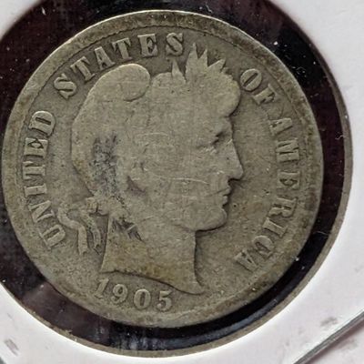 Sale Photo Thumbnail #423: 1905-O US Barber Dime, 90% Silver