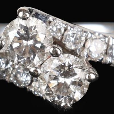 Sale Photo Thumbnail #282: 14K WHITE GOLD NATURAL VVS DIAMOND LADIES RING