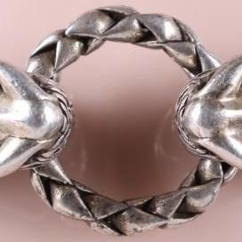Sale Photo Thumbnail #224: JOHN HARDY NAGA DRAGON STERLING LEATHER BRACELET