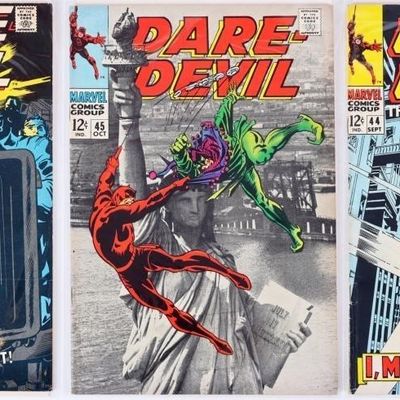 Sale Photo Thumbnail #123: DAREDEVIL 44-46 CLASSIC SILVER AGE MARVEL COMICS