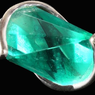 Sale Photo Thumbnail #53: 10K WHITE GOLD LADIES RING W/ FANCY CENTER STONE
