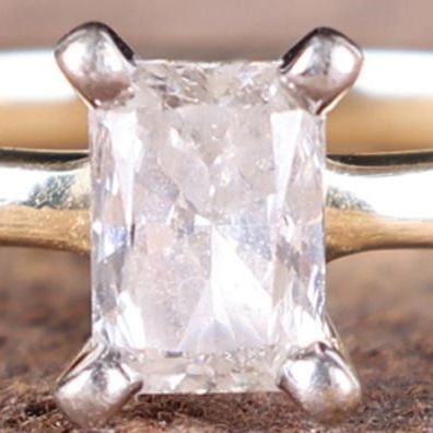 Sale Photo Thumbnail #17: 14K YELLOW GOLD NATURAL RADIANT DIAMOND RING