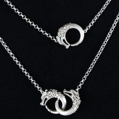 Sale Photo Thumbnail #430: JOHN HARDY LEGENDS NAGA DRAGON SILVER NECKLACE