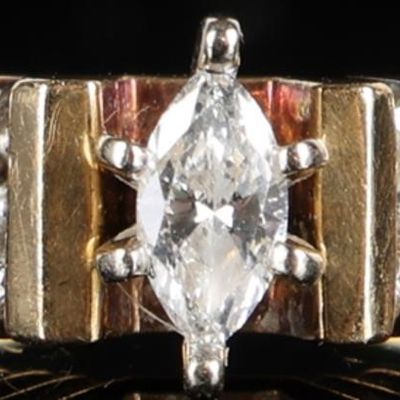 Sale Photo Thumbnail #230: 14K YELLOW GOLD LADIES RING W/ BRILLIANT DIAMONDS