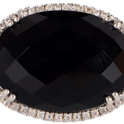 Sale Photo Thumbnail #333: 13.2CT TOURMALINE 14K WHITE GOLD LADIES RING W DIA
