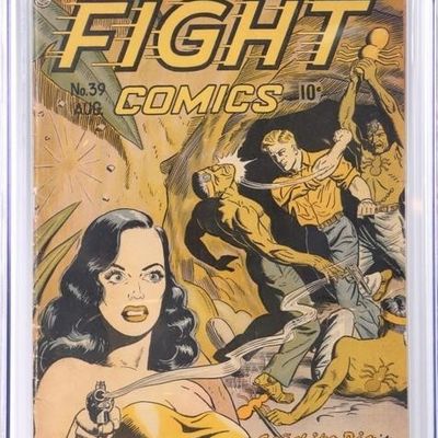 Sale Photo Thumbnail #182: FIGHT COMICS #39 GOLDEN AGE CGC RESTORED 4.0