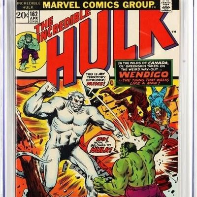 Sale Photo Thumbnail #152: INCREDIBLE HULK #162 1ST APP WENDIGO CGC GRADE 9.2