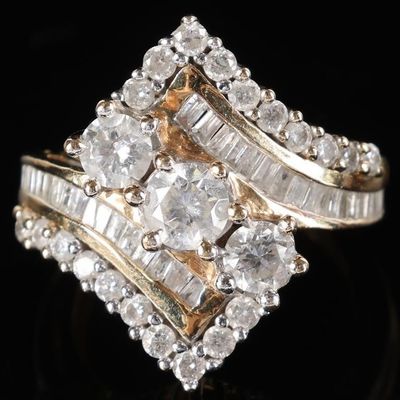 Sale Photo Thumbnail #324: 1.6+ CTW DIAMONDS 14K YELLOW GOLD LADIES RING