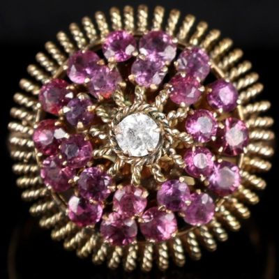 Sale Photo Thumbnail #364: 1.2CTW ROSE TOPAZ 14K YELLOW GOLD LADIES RING