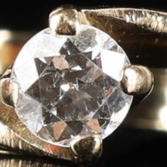 Sale Photo Thumbnail #287: NATURAL DIAMOND 14K YELLOW GOLD ELEVATED RING