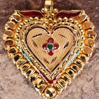 Sale Photo Thumbnail #39: DECADENT 22K YELLOW GOLD LADIES HEART PENDANT