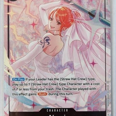 Sale Photo Thumbnail #228: ONE PIECE CARDS NAMI OP15-086 HOLO ALT ART RARE