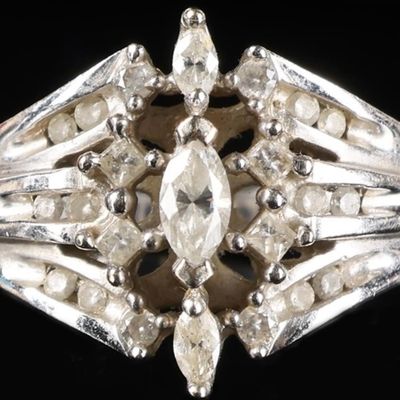 Sale Photo Thumbnail #307: 14K WHITE GOLD BEAUTIFUL SAPPHIRE LADIES RING