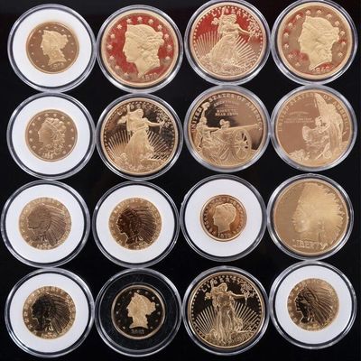 Sale Photo Thumbnail #13: PROOF REPLICAS OF LEGENDARY U.S. COINAGE - (16)