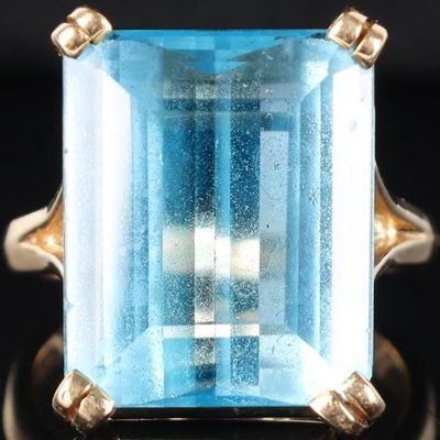 Sale Photo Thumbnail #281: 14K YELLOW GOLD TOPAZ STATEMENT LADIES RING