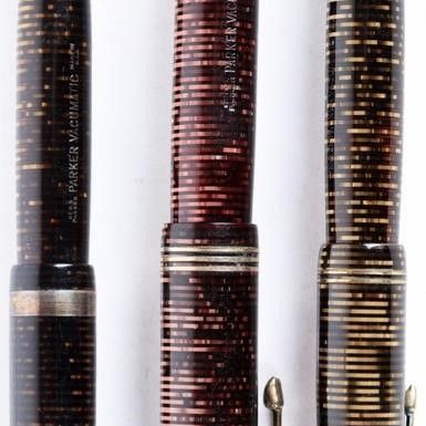 Sale Photo Thumbnail #181: PARKER STRIPED VACUMATIC DEFICIENT FOR PARTS (3)