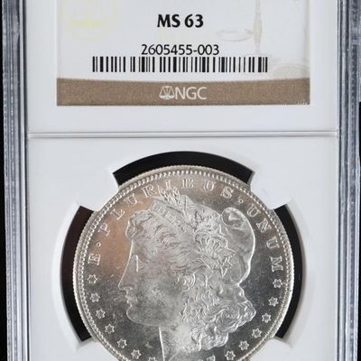 Sale Photo Thumbnail #6: 1897 S NGC MS-63 MORGAN SILVER DOLLAR PF LIKE BG