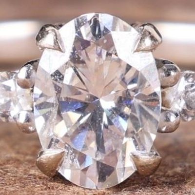 Sale Photo Thumbnail #186: 0.75CT MOISSANITE & 14K LADIES ENGAGEMENT RING