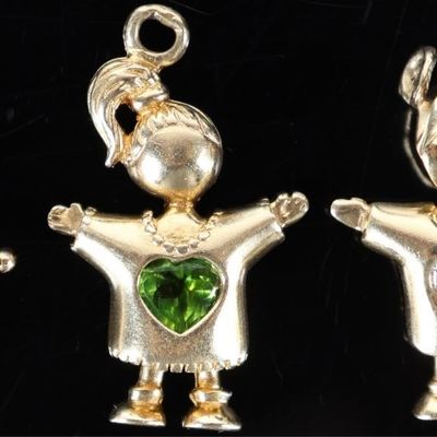 Sale Photo Thumbnail #425: 14K YELLOW GOLD LADIES PEOPLE CHARMS BOY GIRL (3)
