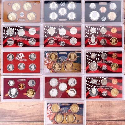 Sale Photo Thumbnail #64: 2005-2013 UNITED STATES MINT SILVER PROOF SET -(5)