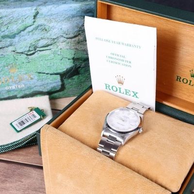 Sale Photo Thumbnail #27: ROLEX OYSTER PERPETUAL DATE MENS WRISTWATCH W/ BOX