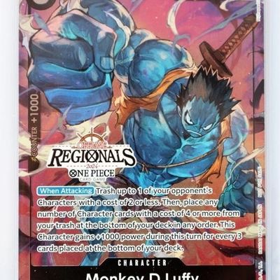 Sale Photo Thumbnail #159: ONE PIECE CARDS MONKEY D. LUFFY OP07-091 REGIONALS