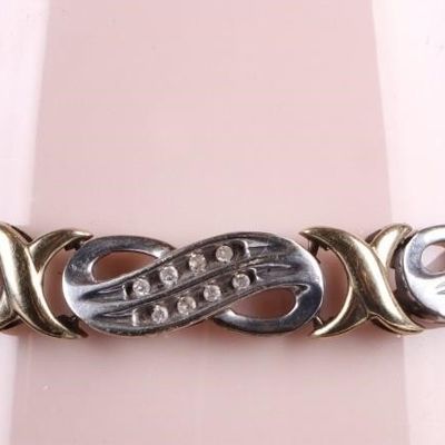 Sale Photo Thumbnail #315: 10K YELLOW & WHITE GOLD DIAMOND LADIES BRACELET