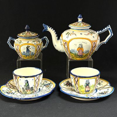 Sale Photo Thumbnail #139: HB Quimper Tea Set