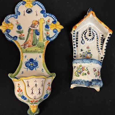 Sale Photo Thumbnail #160: 2 French Faience Benetiers