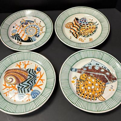 4 Mathurin Meheut La Mer Plates