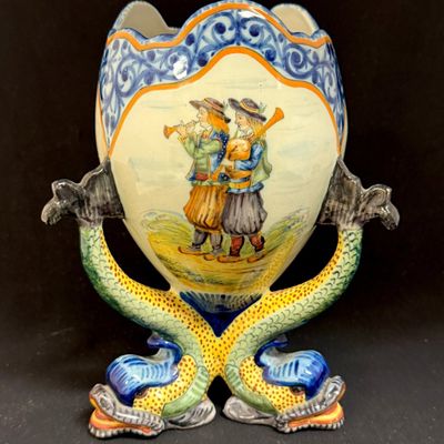 Sale Photo Thumbnail #165: HR Quimper Egg Shaped Vase