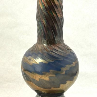 Sale Photo Thumbnail #603: Iridescent Footed Vase