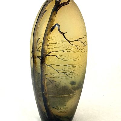 Sale Photo Thumbnail #433: Muller French Cameo Scenic Vase