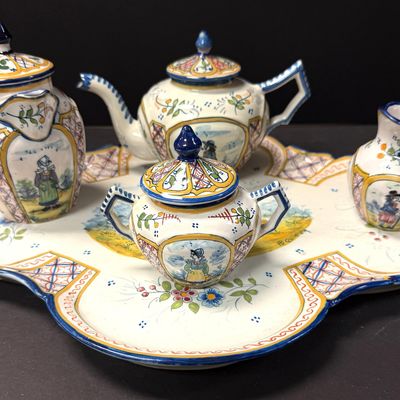 Sale Photo Thumbnail #122: HB Quimper French Faience Tea