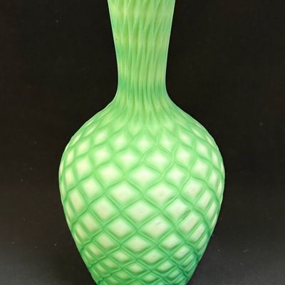 Sale Photo Thumbnail #454: Diamond Quilt Cut Velvet Vase