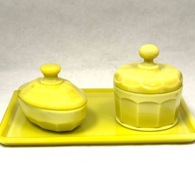 Sale Photo Thumbnail #320: Cambridge Yellow Agate Bath Set