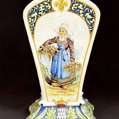 Porquier Beau Footed Vase