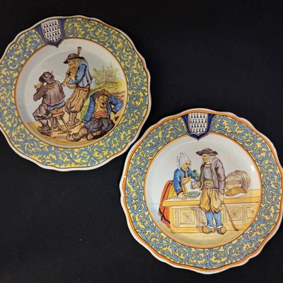 2 Porquier Beau Plates