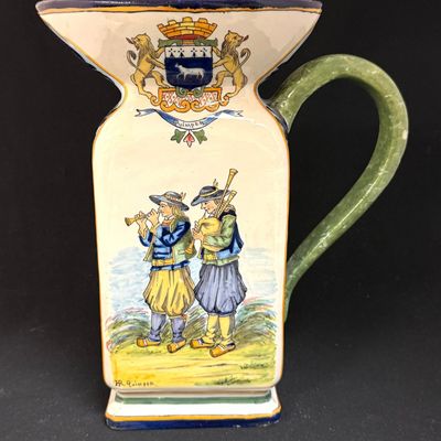 Sale Photo Thumbnail #175: HR Quimper Cider Pitcher