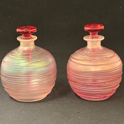 Sale Photo Thumbnail #251: 2 Steuben Threaded Perfumes