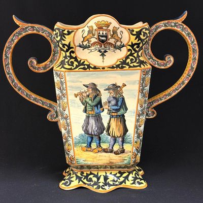 Sale Photo Thumbnail #176: Magnificent HenRiot Quimper Vase