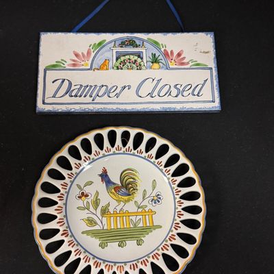 Sale Photo Thumbnail #184: 2 French Faience Items